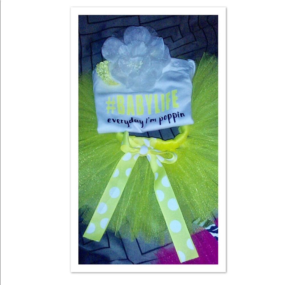 TuTu & T-Shirt set Baby Life Everyday I’m Poppin